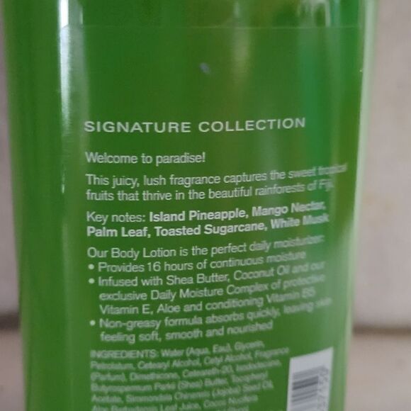 Bath & Body Works Fiji Pine Apple Palm Shea  & Vitamin E Body Lotion 8 Oz NEW - Picture 4 of 4